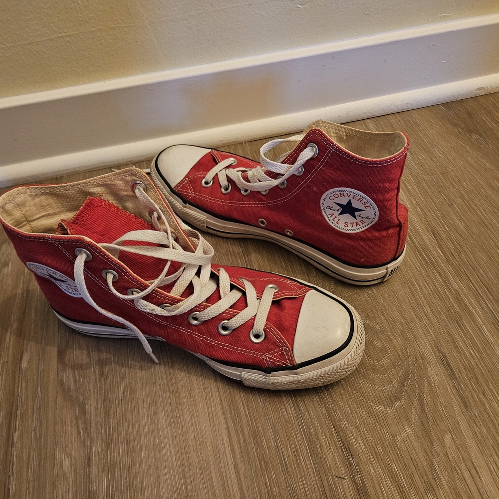 Converse Red High-Top Sneakers